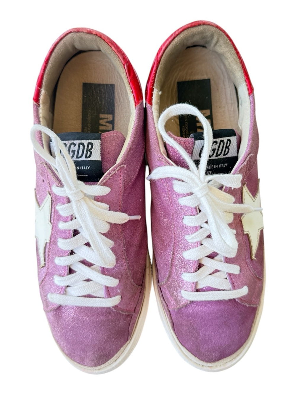 Golden Goose Deluxe Brand May Pink Glitter Superstar Sneakers EU 38
